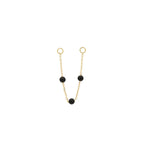 Buddha | 14k gold | 3 Bead Chain | Black Agate