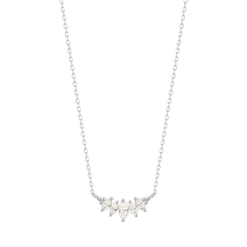 Buddha | 14k gold | RION x Buddha Zuri Cinq Necklace | White Sapphire