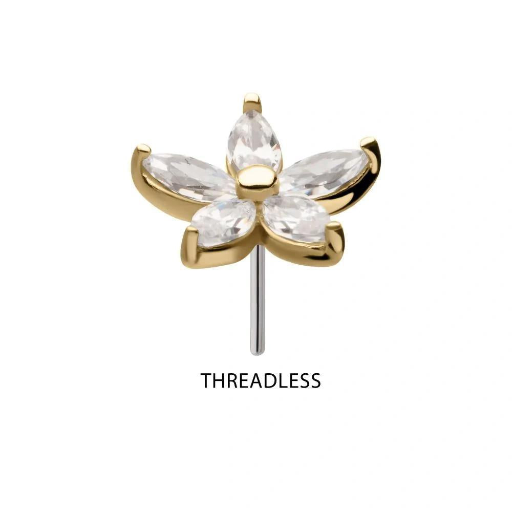 Invictus | 14k gold | Marquise Flower | CZ