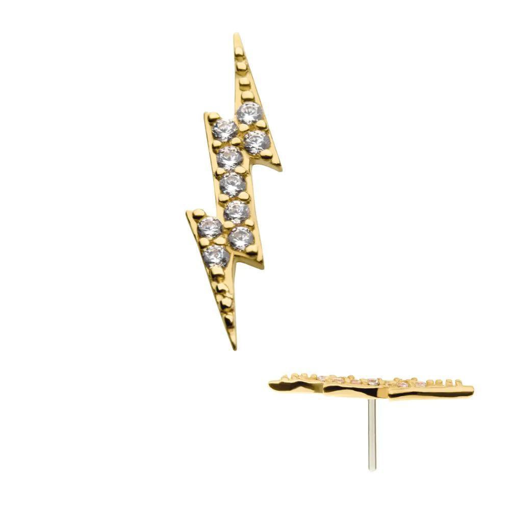 Invictus | 14k gold | Prong Set Lightning | CZ