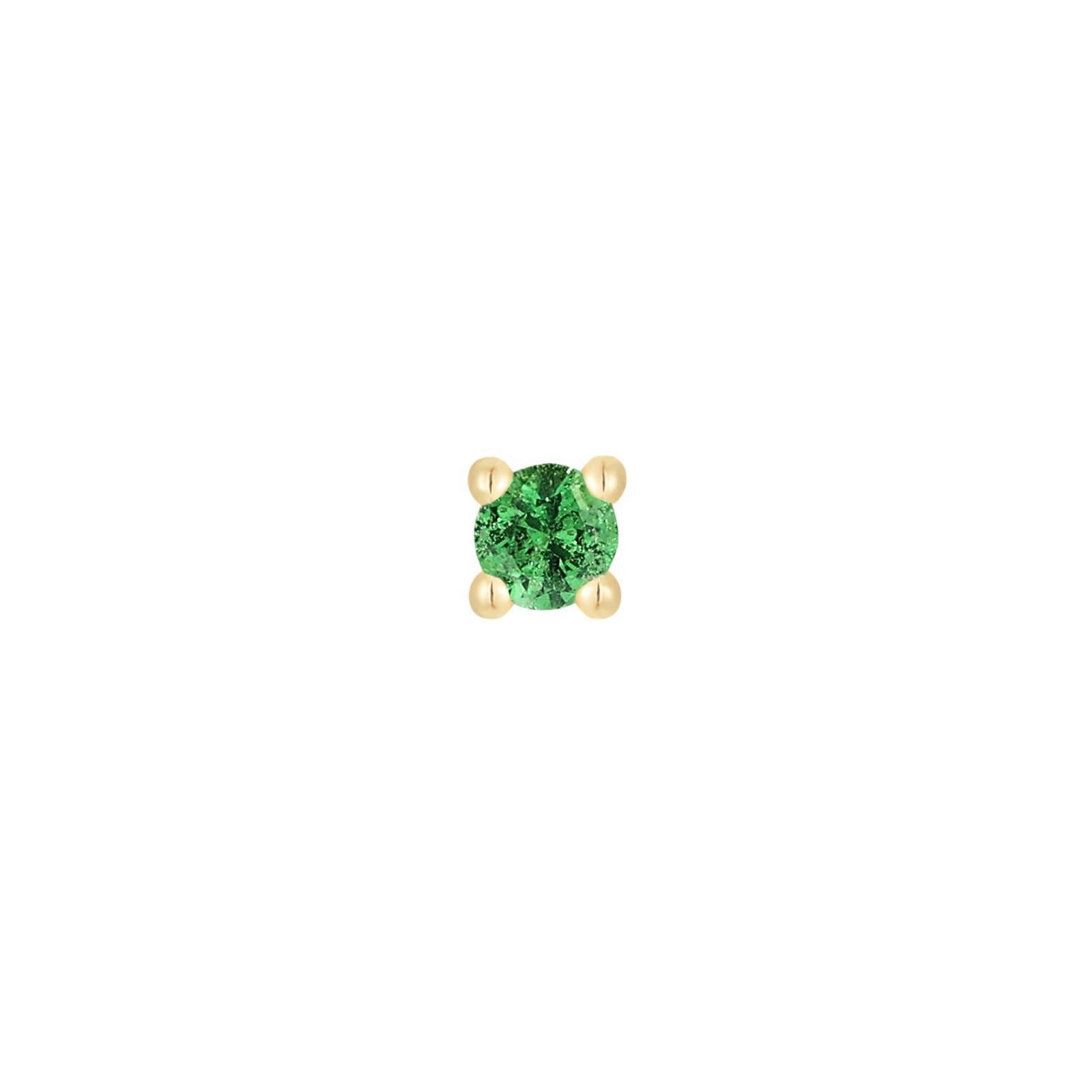 Buddha | 14k gold | Prong | Tsavorite