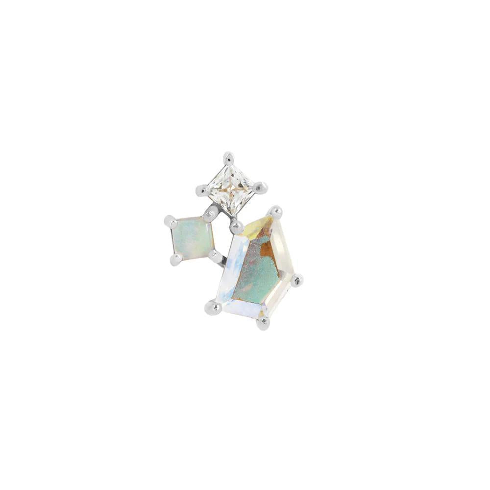 Buddha | 14k gold | Lyra | Mercury Mist Topaz + Opal + CZ