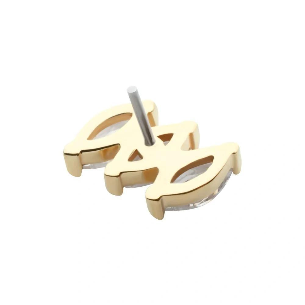 Invictus | 14k gold | 3-cluster Marquise | CZ