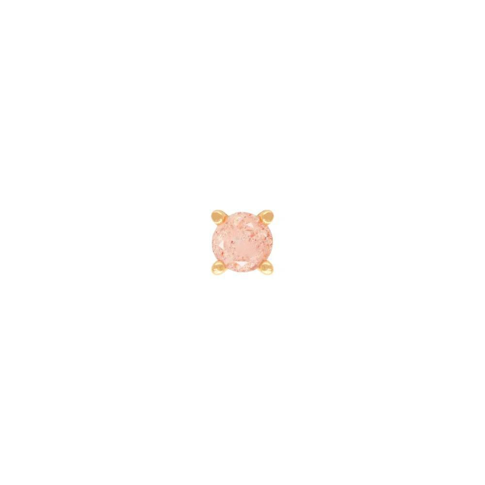 Buddha | 14k gold | Prong Gem Threadless End | Sunstone