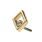 Invictus | 14k gold | Cut Out Rhombus Shape Prong | Lab-Grown Diamond