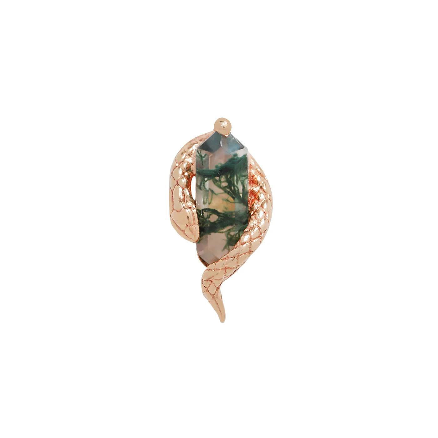 Buddha | 14k gold | Eve Was Framed | Moss Agate