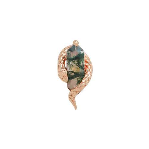 Buddha | 14k gold | Eve Was Framed | Moss Agate