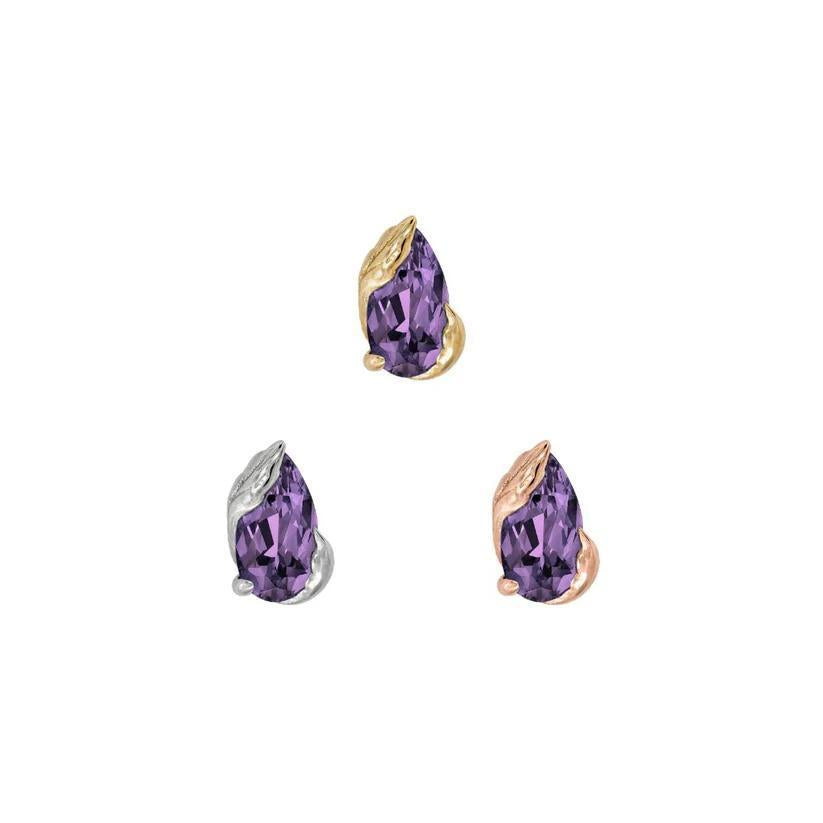 Buddha | 14k Gold | Occasion Threadless End | Amethyst