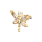Invictus | 14k gold |  Marquise Wing Dragonfly Top | Clear CZ