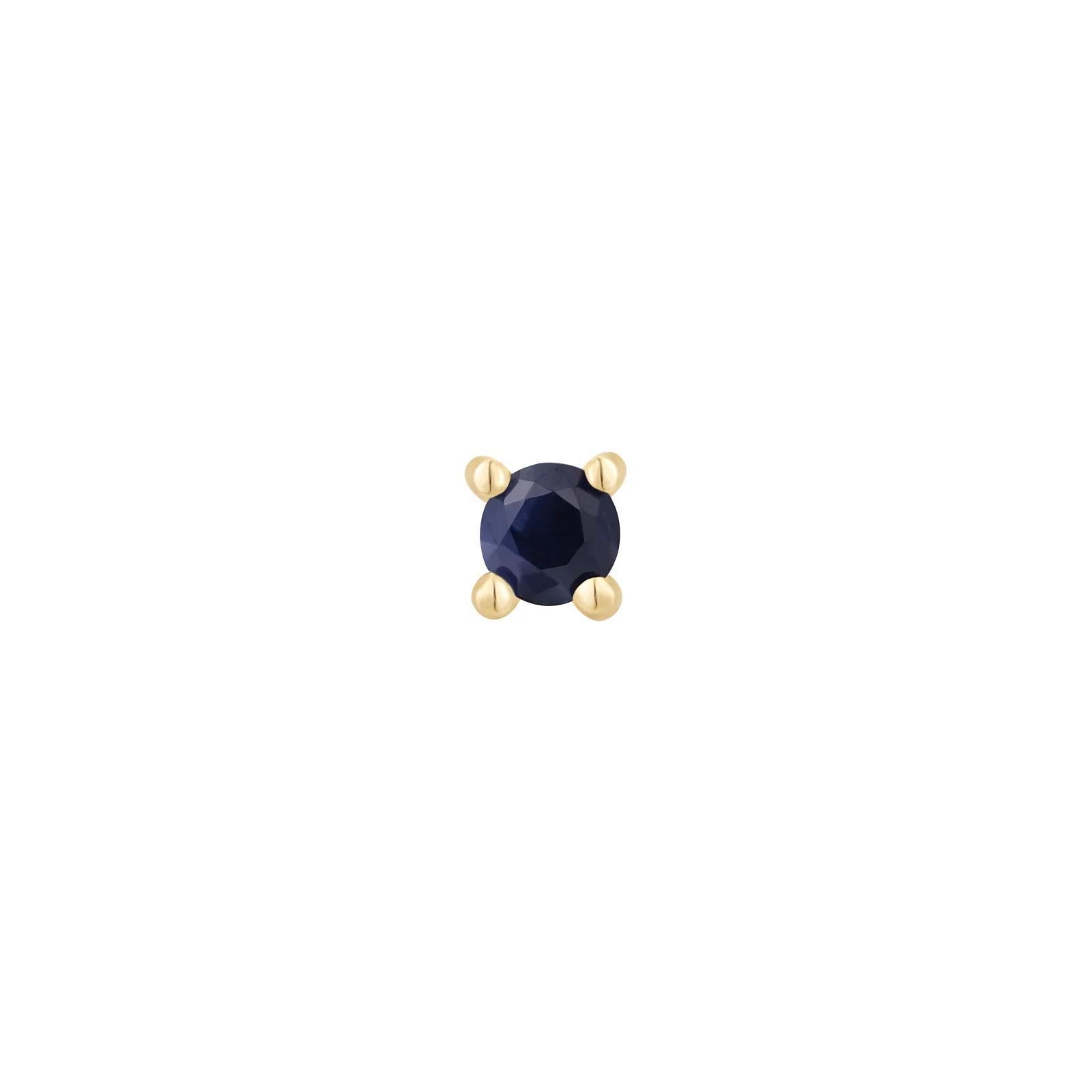 Buddha | 14k gold | Prong | Blue Sapphire