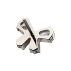 Invictus | Titanium | Threadless Bow Gem Top | Cubic Zirconia