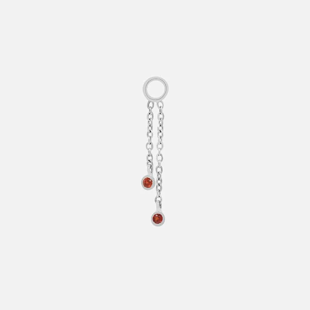 Tether | 14k gold | Gemmed Cascade 2 | Garnet