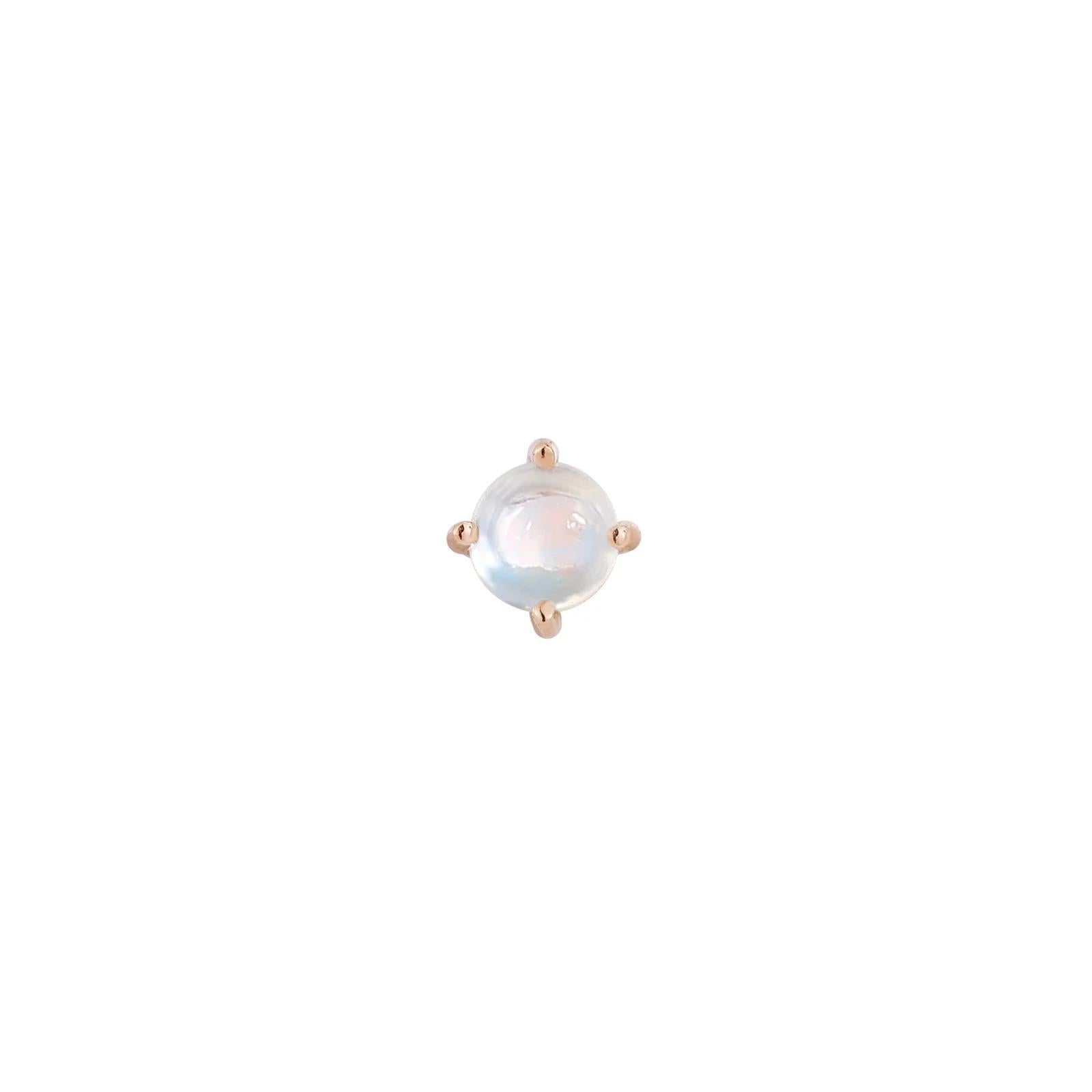 Buddha | 14k gold | Prong | Rainbow Moonstone