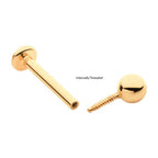 Invictus | 14k gold | Internally Threaded Ball & Labret