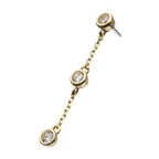 Invictus | 14k gold | Triple Bezel Dangle | CZ