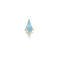 Buddha | 14k gold | Afterglow | Sandblasted Swiss Blue Topaz