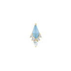 Buddha | 14k gold | Afterglow | Sandblasted Swiss Blue Topaz
