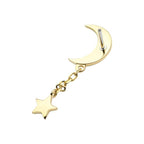 Invictus | 14k gold | Moon with Star Dangle