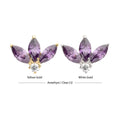 Invictus | 14k gold | 3-Marquise Cluster | Amethyst CZ
