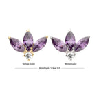 Invictus | 14k gold | 3-Marquise Cluster | Amethyst CZ