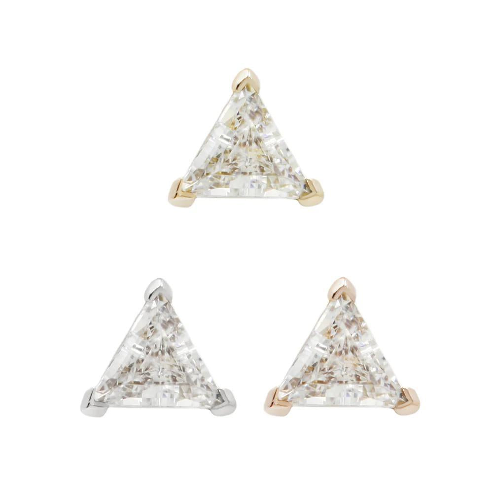 Buddha | 14k gold | Trillion | Swarovski Crystal CZ