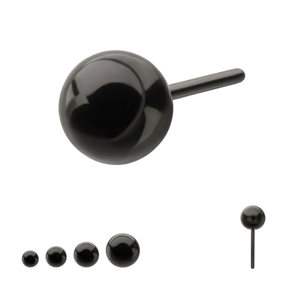 Invictus | Black PVD Titanium | Threadless Ball Top