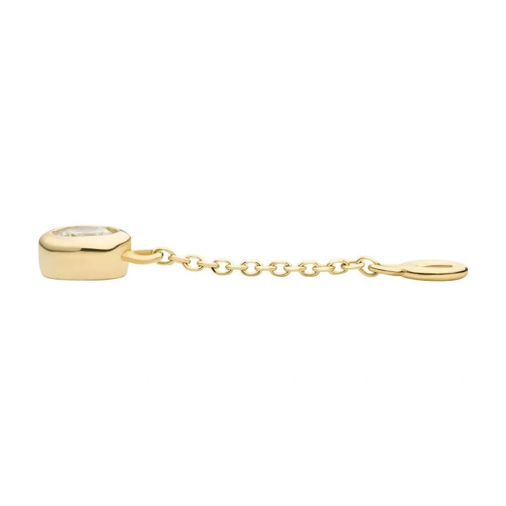 Invictus | 14k gold | Bezel Set Dangle Charm | CZ