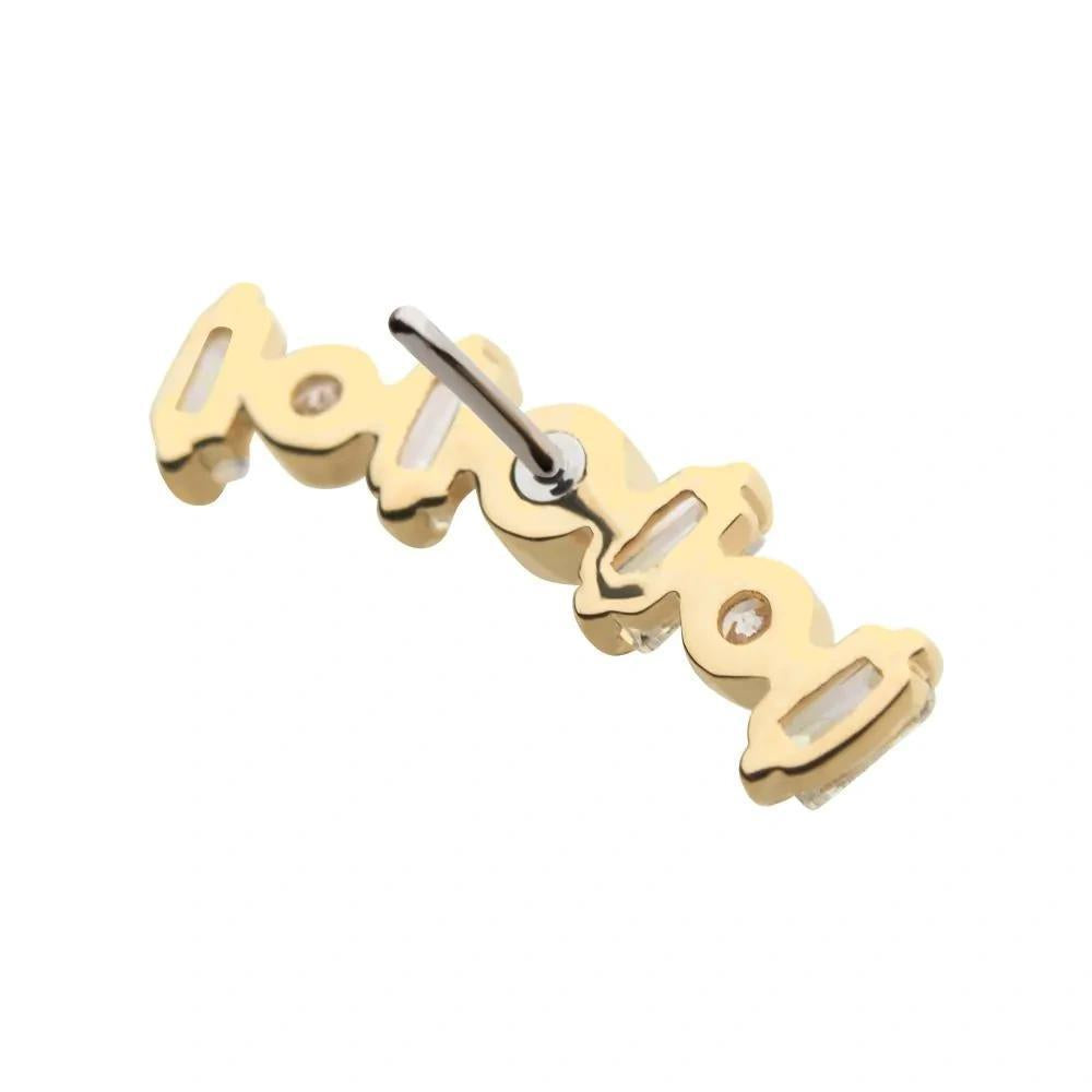 Invictus | 14k gold | Prong Set Baguette Cluster | CZ