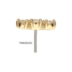 Invictus | 14k gold | Centered Curved Cluster | CZ