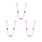 Buddha | 14k gold | 3 Bezel Chain | Pink Sapphire