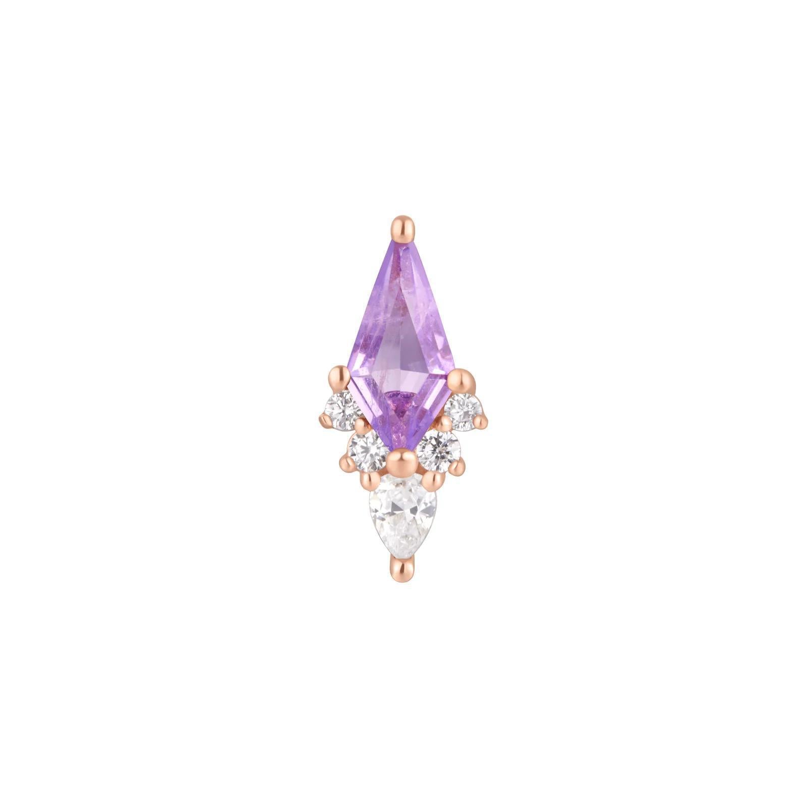 Buddha | 14k gold | Afterglow | Amethyst + CZ