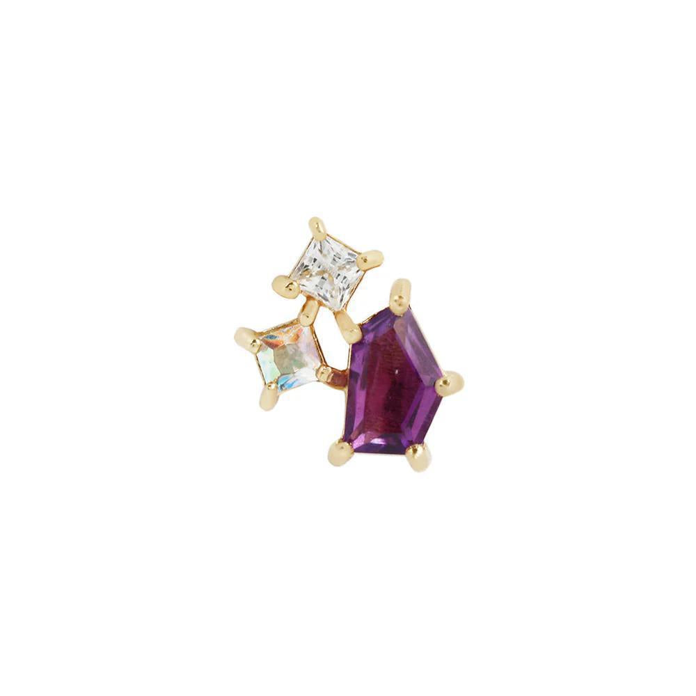 Buddha | 14k gold | Lyra | Amethyst + Mercury Mist Topaz + CZ