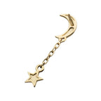 Invictus | 14k gold | Crescent Moon with Star Dangle