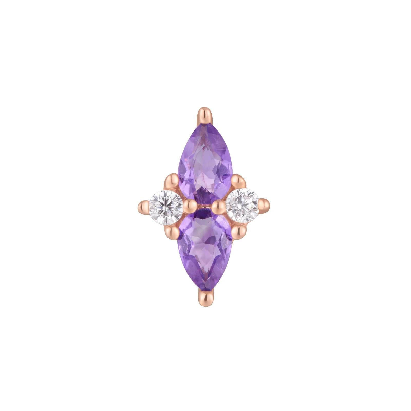 Buddha | 14k gold | Ethereal | Amethyst + CZ
