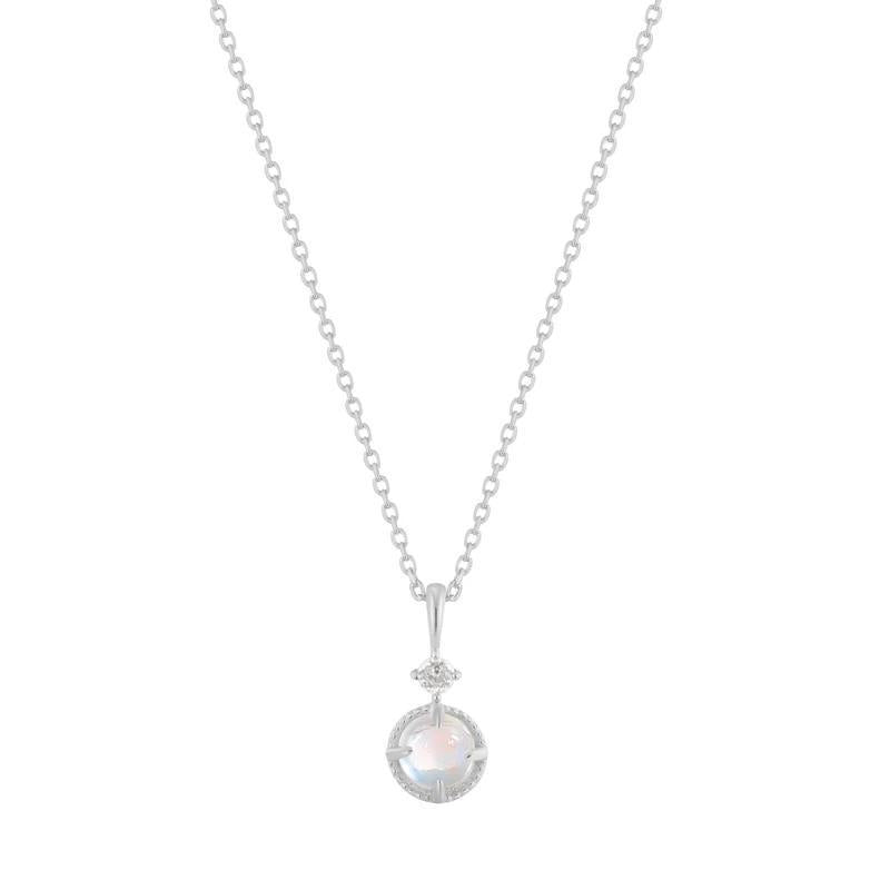 Buddha | 14k gold | RION x Buddha Manifest Necklace | Rainbow Moonstone
