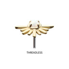 Invictus | 14k gold | Half Starburst | synthetic White Opal
