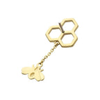 Invictus | 14k gold | Honeycomb with Bee Dangle
