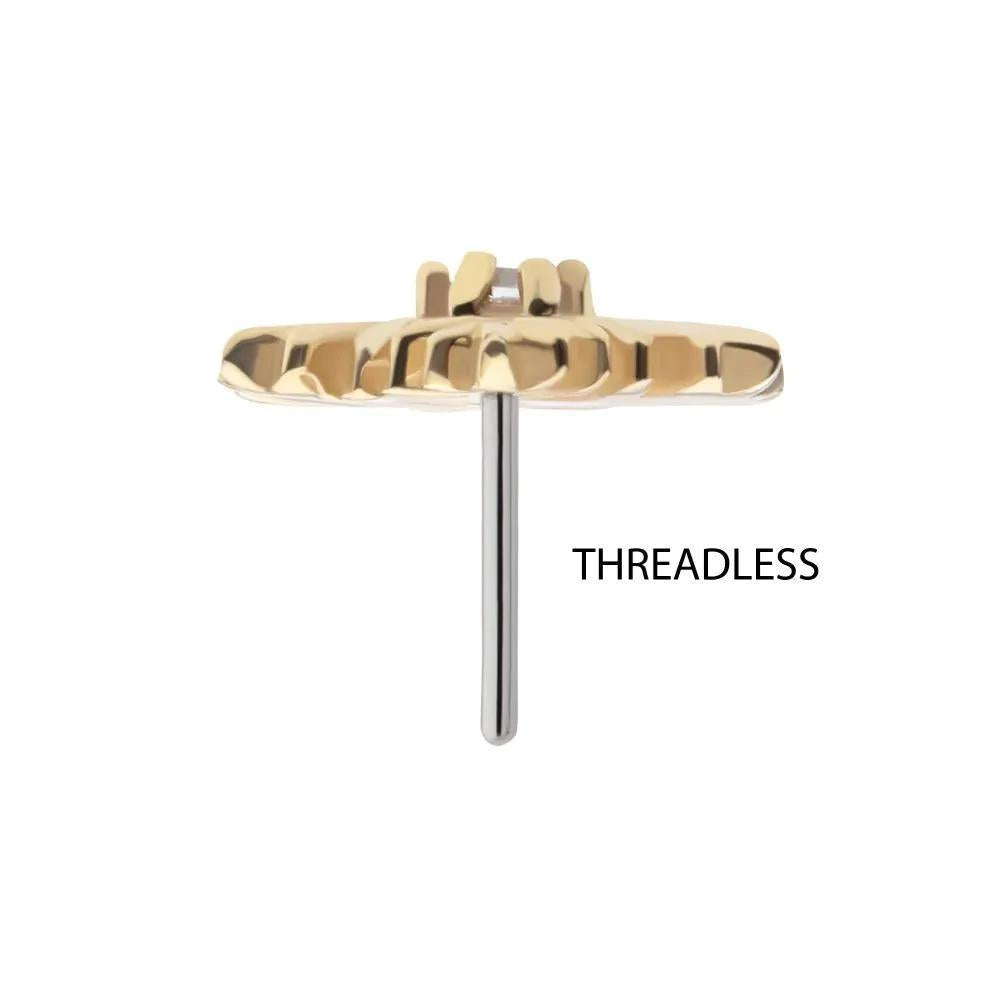 Invictus | 14k gold | Prong Set Snowflake | CZ