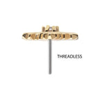 Invictus | 14k gold | Prong Set Snowflake | CZ