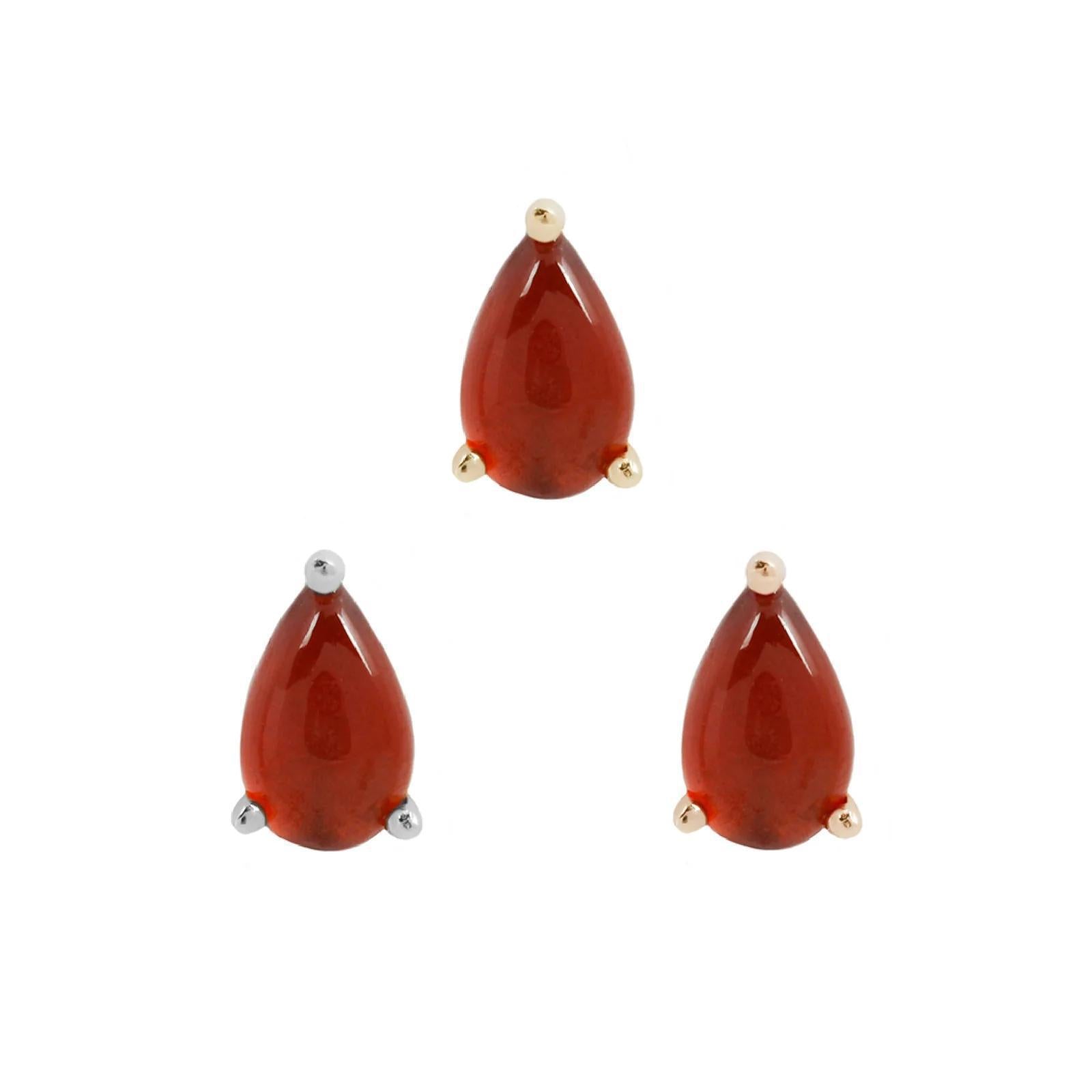 Buddha | 14k gold | Prong Pear | Garnet