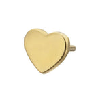 Invictus | 14k gold | 20G Internally Threaded | Heart