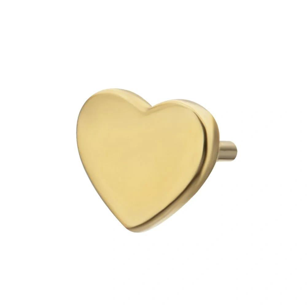 Invictus | 14k gold | 20G Internally Threaded | Heart