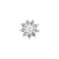 Buddha | 14k gold | Eloise | London Blue Topaz + CZ
