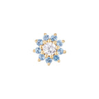 Buddha | 14k gold | Eloise | London Blue Topaz + CZ