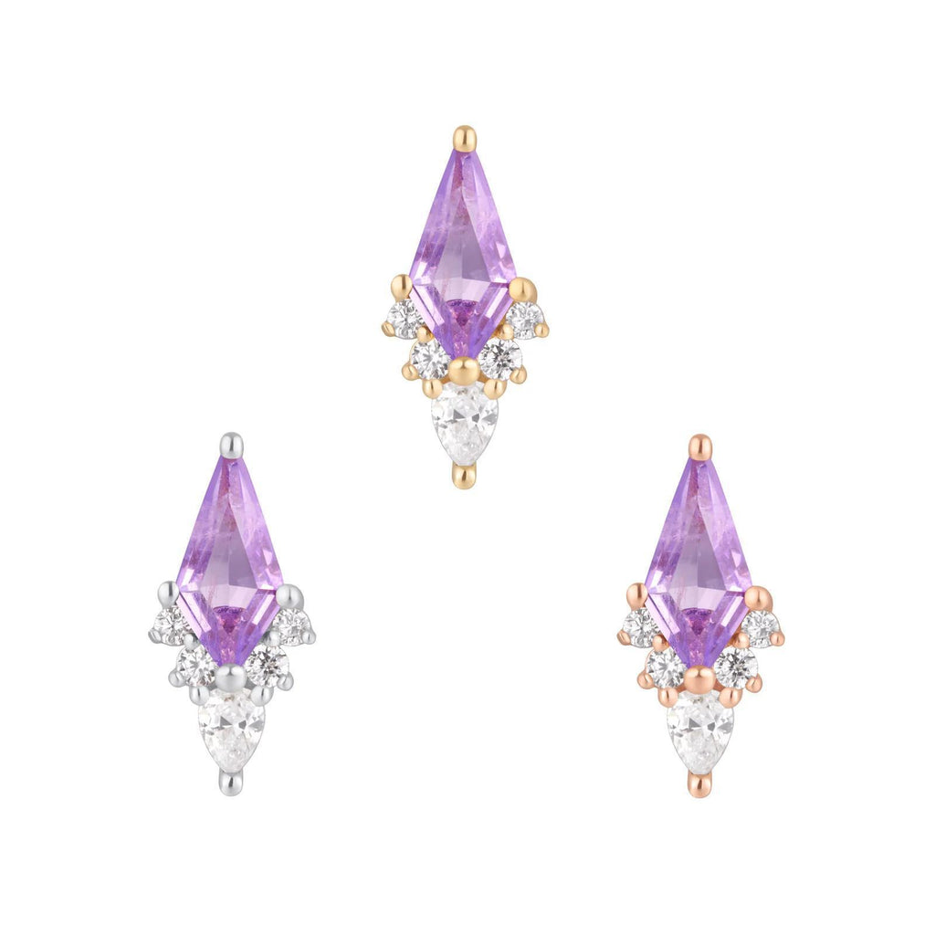 Buddha | 14k gold | Afterglow | Amethyst + CZ