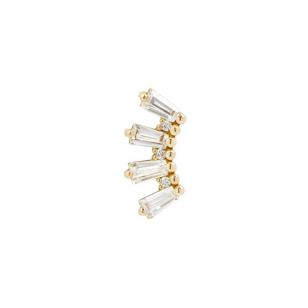 Buddha | 14k gold | Crown Jewels | Clear CZ