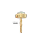 Invictus | 14k gold | Round Milgrain Edge | Synthetic Opal