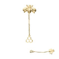 Invictus | 14k gold | Bee with Honeycomb Dangle