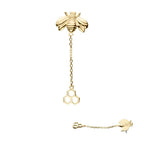Invictus | 14k gold | Bee with Honeycomb Dangle