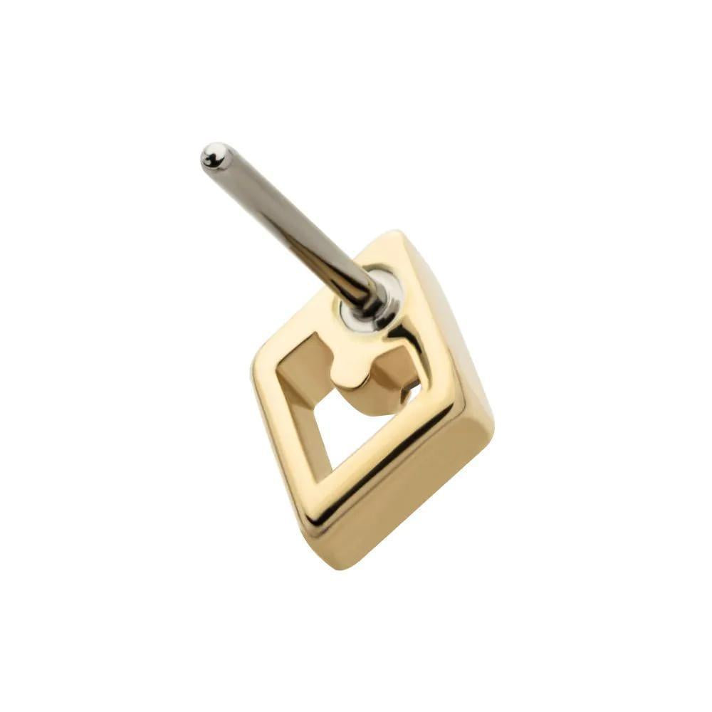 Invictus | 14k gold | Cut Out Rhombus Shape Prong | Lab-Grown Diamond